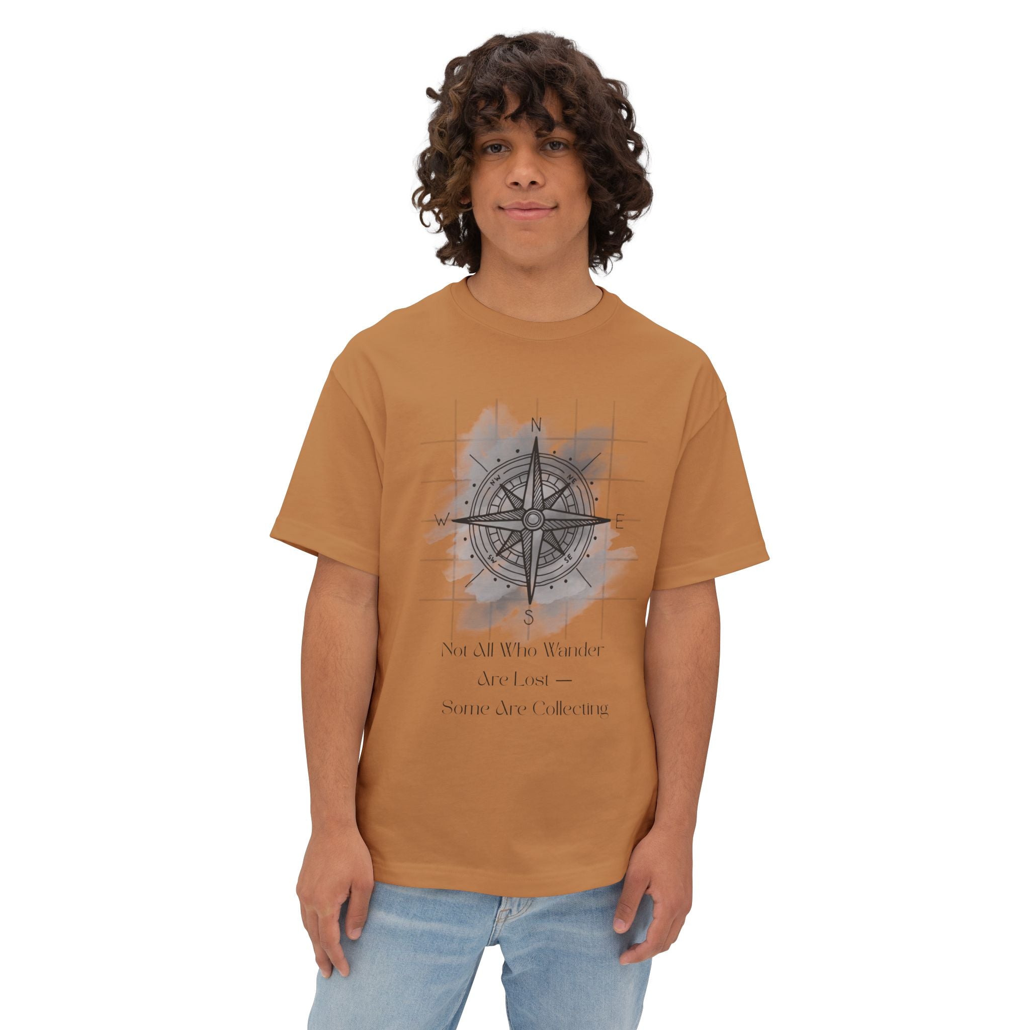 Luxury Cotton Torchbearer Unisex Tee | Sable Atlas, Oversized Boxy T-Shirt, Heritage Cotton Shirt, Unisex Tee, Boxy Comfort Fit