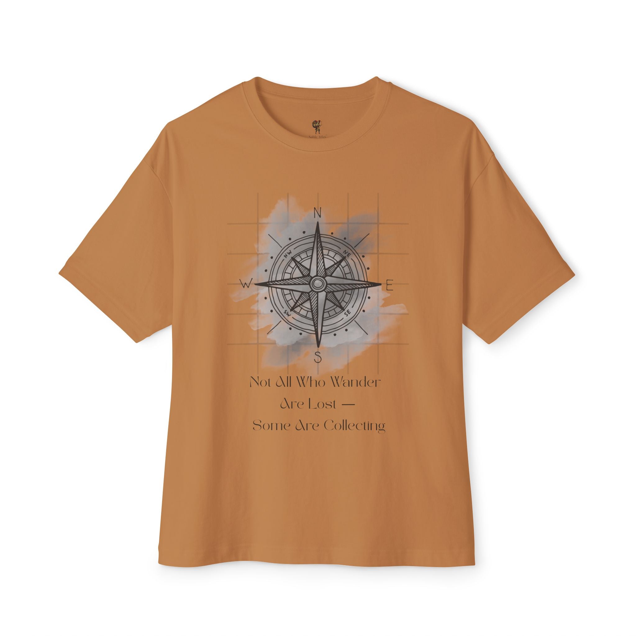 Luxury Cotton Torchbearer Unisex Tee | Sable Atlas, Oversized Boxy T-Shirt, Heritage Cotton Shirt, Unisex Tee, Boxy Comfort Fit